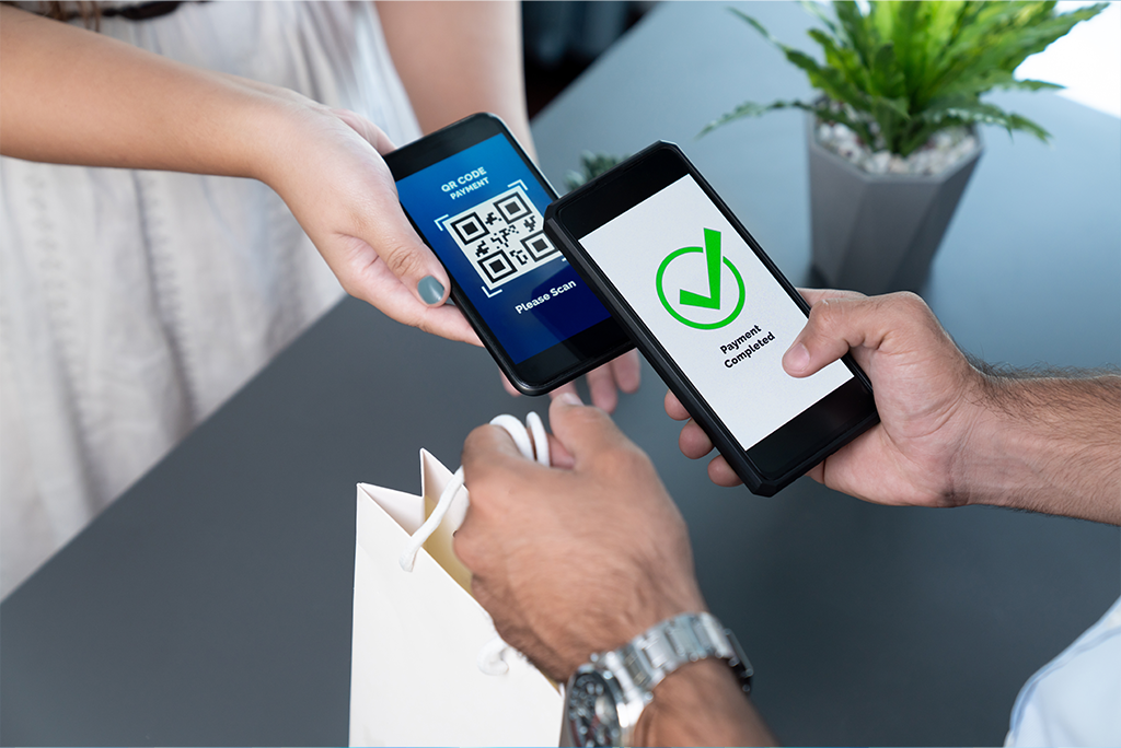 طريقة الدفع QR
